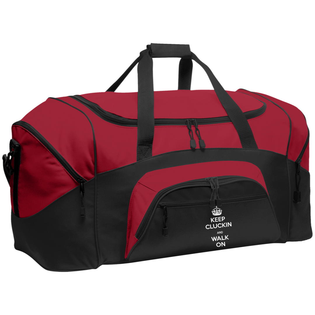 Keep Kluckin and Walk On BG99 Colorblock Sport Duffel