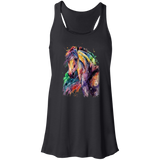 EQUINE ABSTRACT 1 4HORSE B8800 Flowy Racerback Tank