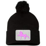AMERICAN SADDLEBRED PINK SP15 Pom Pom Knit Cap - Patch