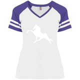 Tennessee Walking Horse Performance (WHITE) DM476 Ladies' Game V-Neck T-Shirt