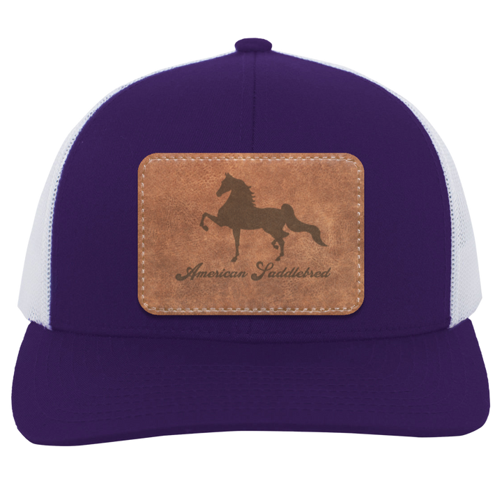 AMERICAN SADDLEBRED ON LEATHER 104C Trucker Snap Back - Patch