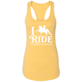 I RIDE AN AMERICAN SADDLEBRED (WHITE) NL1533 Ladies Ideal Racerback Tank