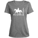 MISSOURI FOX TROTTER (white) 4HORSE LST360 Ladies' Heather Scoop Neck Performance Tee