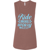 RIDE MORE WORRY LESS B8803 Ladies' Flowy Muscle Tank