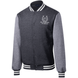BLACKBURN STABLES (WHITE) ST270 Fleece Letterman Jacket