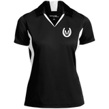MANES RANCH (white) LST655 Ladies' Colorblock Performance Polo