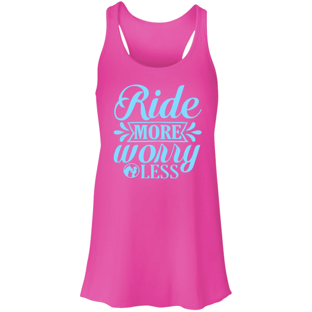 RIDE MORE WORRY LESS B8800 Flowy Racerback Tank