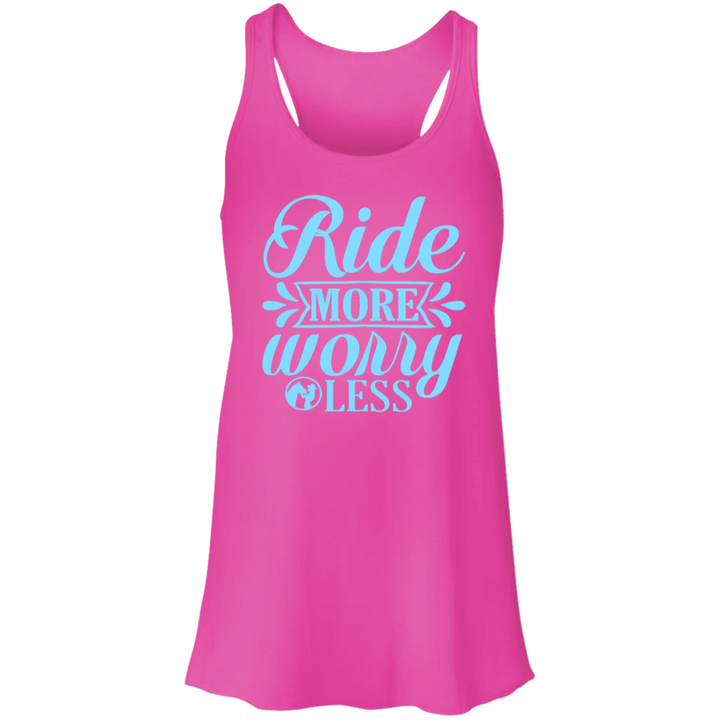 RIDE MORE WORRY LESS B8800 Flowy Racerback Tank
