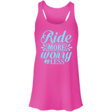RIDE MORE WORRY LESS B8800 Flowy Racerback Tank