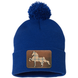 AMERICAN SADDLEBRED LEATHER PATCH (BURBURY) SP15 Pom Pom Knit Cap - Patch
