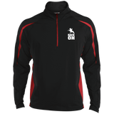 RACK ON RACKING (WHITE ART) ST851 Men's Sport Wicking Colorblock 1/2 Zip