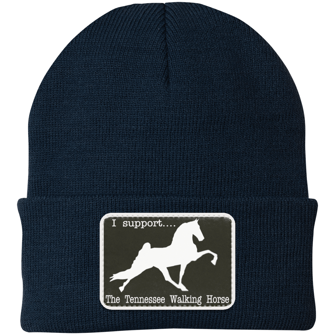 I SUPPORT THE TWH -RECTANGLE CP90 Knit Cap - Patch