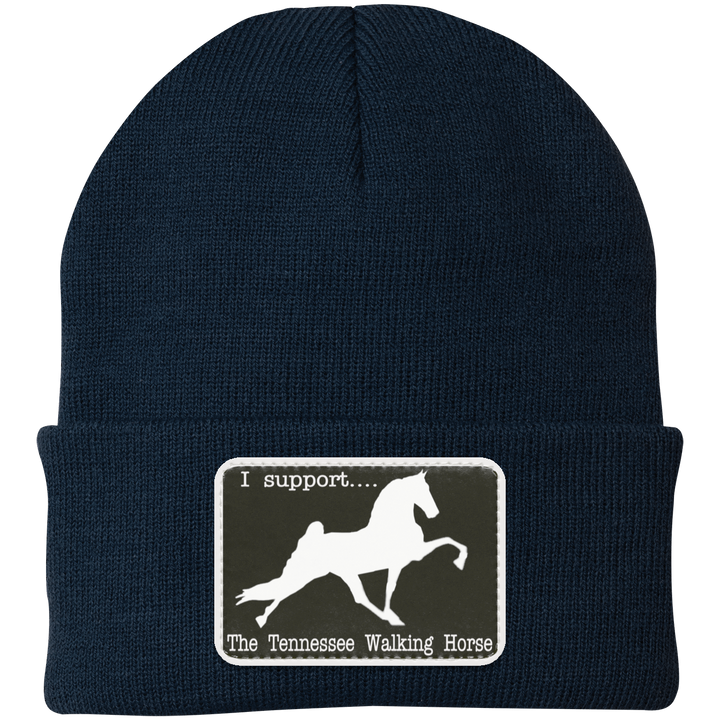 I SUPPORT THE TWH -RECTANGLE CP90 Knit Cap - Patch