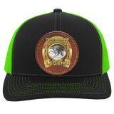DOUG BARNES (Legends Series) Round Leather Patch 104C Trucker Snap Back - Patch