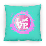 TWH PLEASURE BLEACH SPLATTER PINK TEAL ZP14 Small Square Pillow