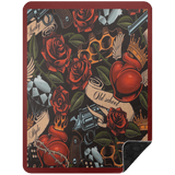 VINTAGE TAT 3 BSHL Premium Black Sherpa Blanket 60x80