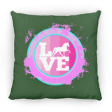TWH PLEASURE BLEACH SPLATTER PINK TEAL ZP16 Medium Square Pillow
