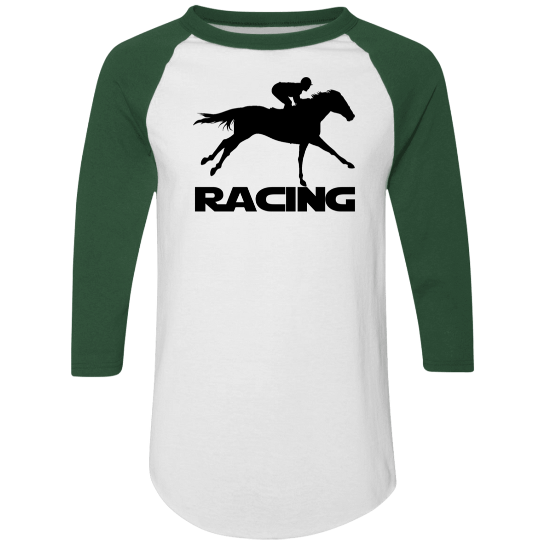 RACING (BLACK) 4HORSE 4420 Colorblock Raglan Jersey
