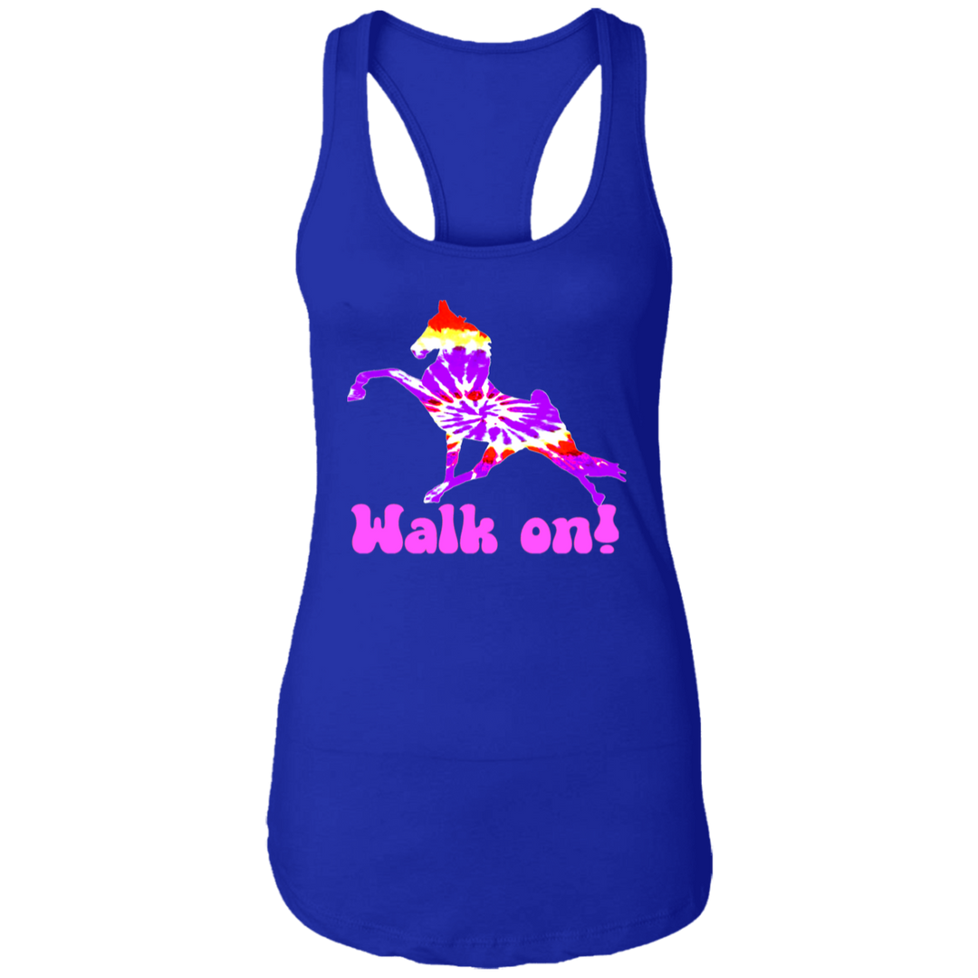 TIE DYE WALK ON NL1533 Ladies Ideal Racerback Tank