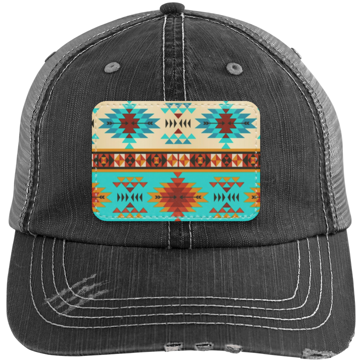 DUTTON RANCH 1 6990 Distressed Unstructured Trucker Cap - Patch