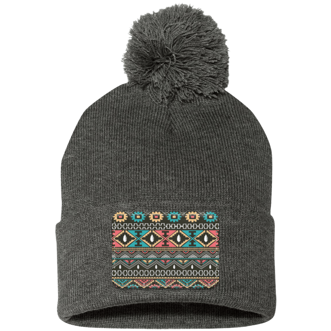AZTEC 1 SP15 Pom Pom Knit Cap - Patch