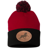 TENNESSEE WALKING HORSE PERFORMANCE LEATHER SP15 Pom Pom Knit Cap - Patch