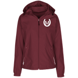 MANES RANCH (white) LST76 Ladies' Jersey-Lined Hooded Windbreaker