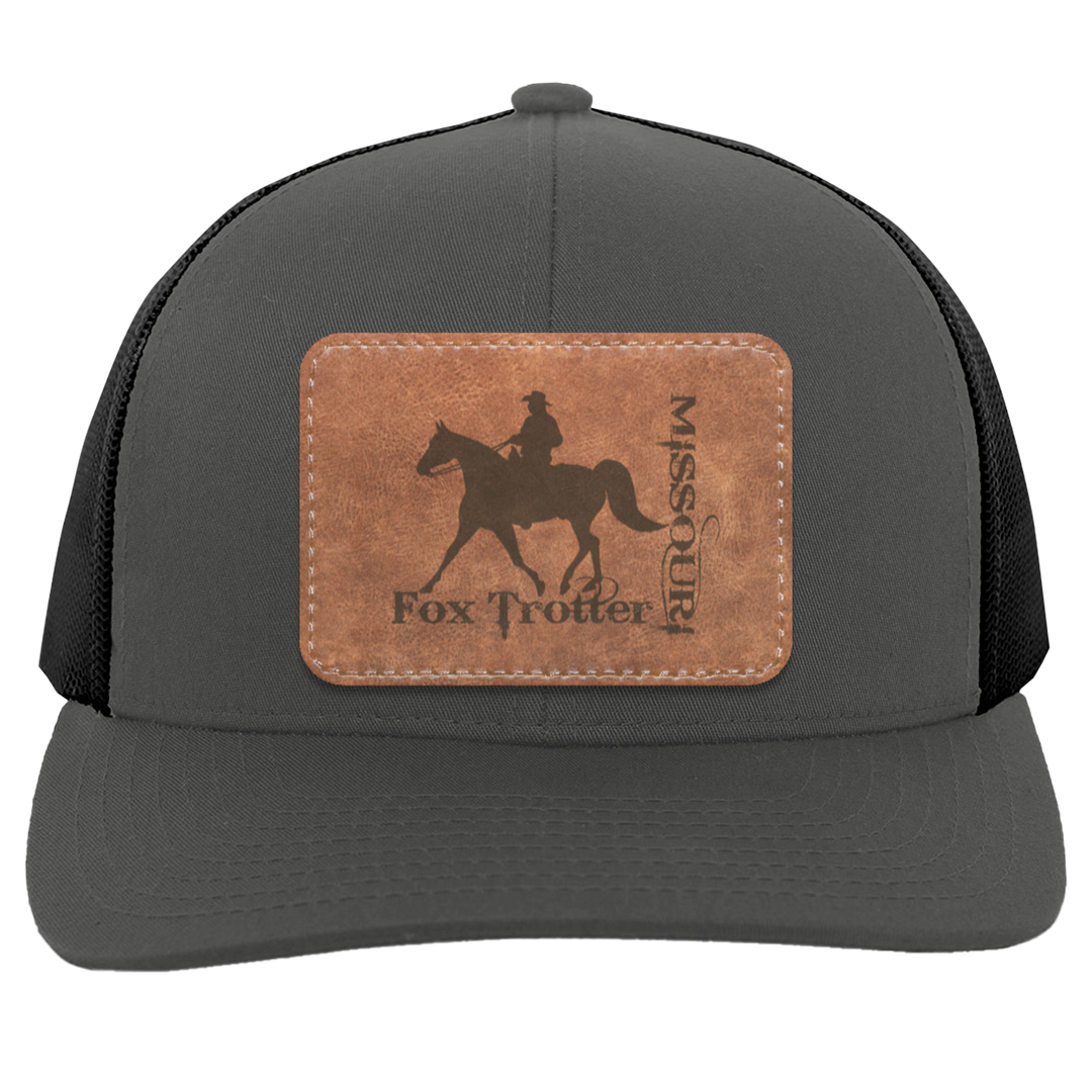 MISSOURI FOX TROTTER ON LEATHER 104C Trucker Snap Back - Patch