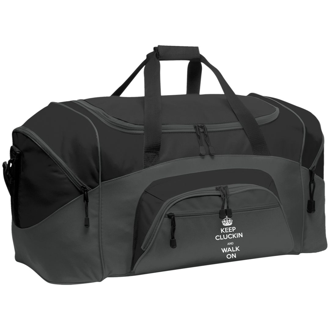Keep Kluckin and Walk On BG99 Colorblock Sport Duffel