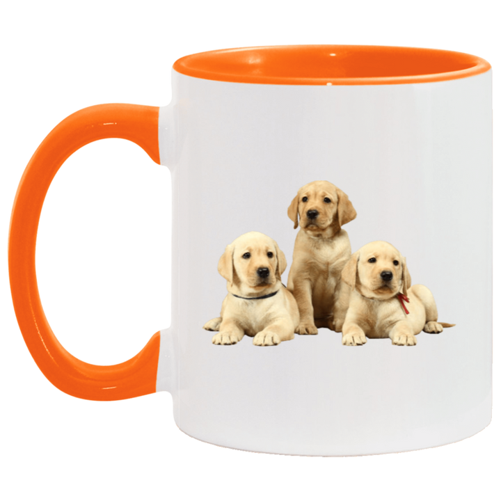 YELLOW LAB PUPS 1 AM11OZ 11 oz. Accent Mug