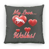 MY LOVE WALKS (Pleasure) ZP16 Medium Square Pillow