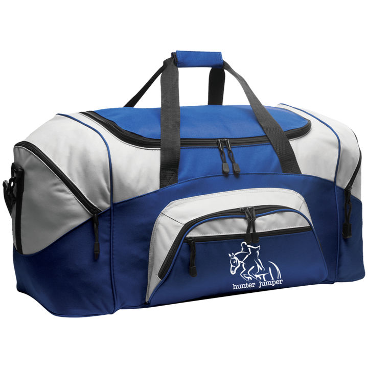 HUNTER JUMPER STYLE 1 (WHITE) 4HORSE BG99 Colorblock Sport Duffel