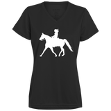 Missouri Fox Trotter LADY FINAL ART WHITE 1790 Ladies’ Moisture-Wicking V-Neck Tee