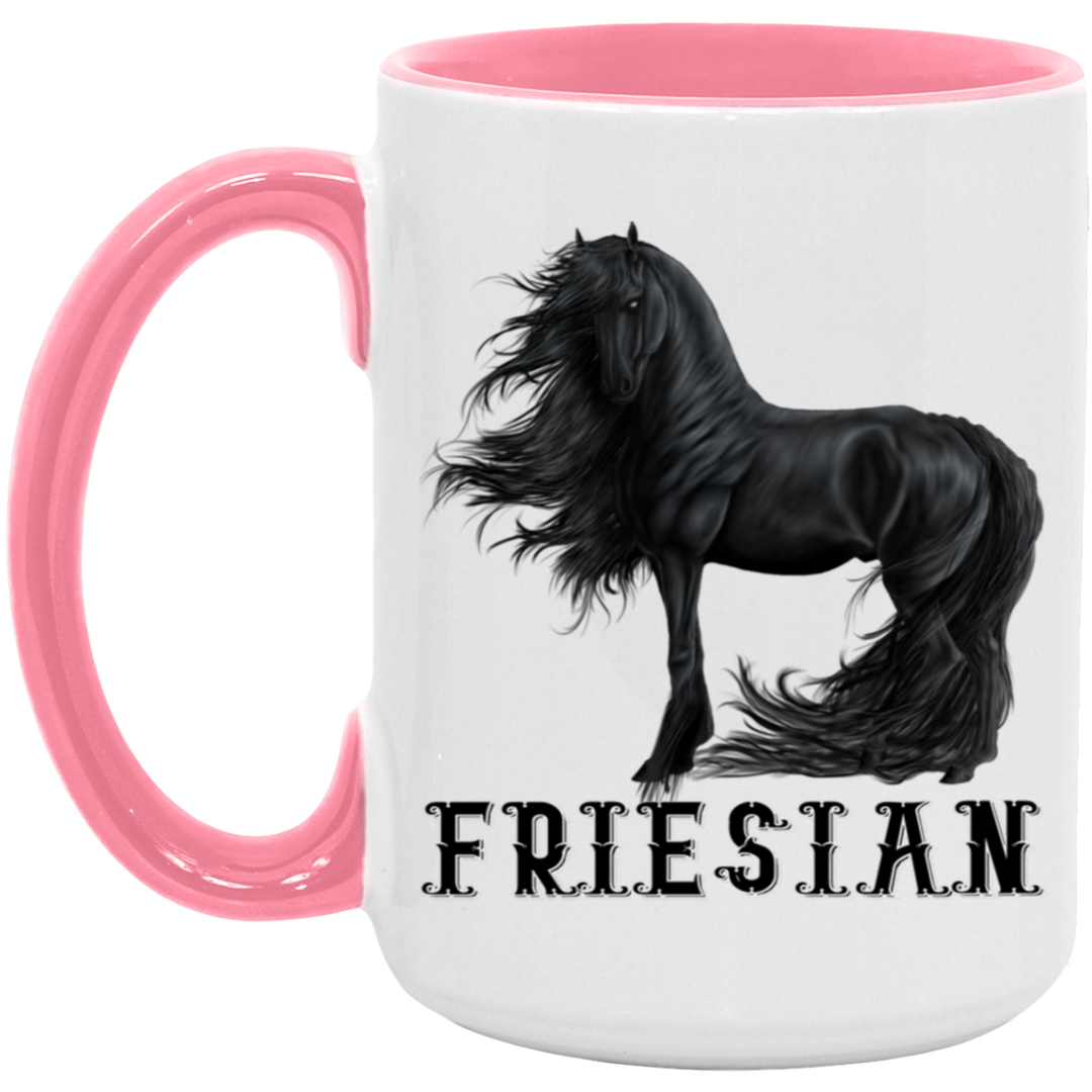 FRIESIAN STYLE 1 4HORSE AM15OZ 15oz. Accent Mug