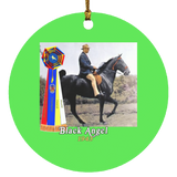 WGC BLACK ANGEL SUBORNC Circle Ornament