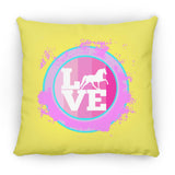 TWH PLEASURE BLEACH SPLATTER PINK TEAL ZP18 Large Square Pillow