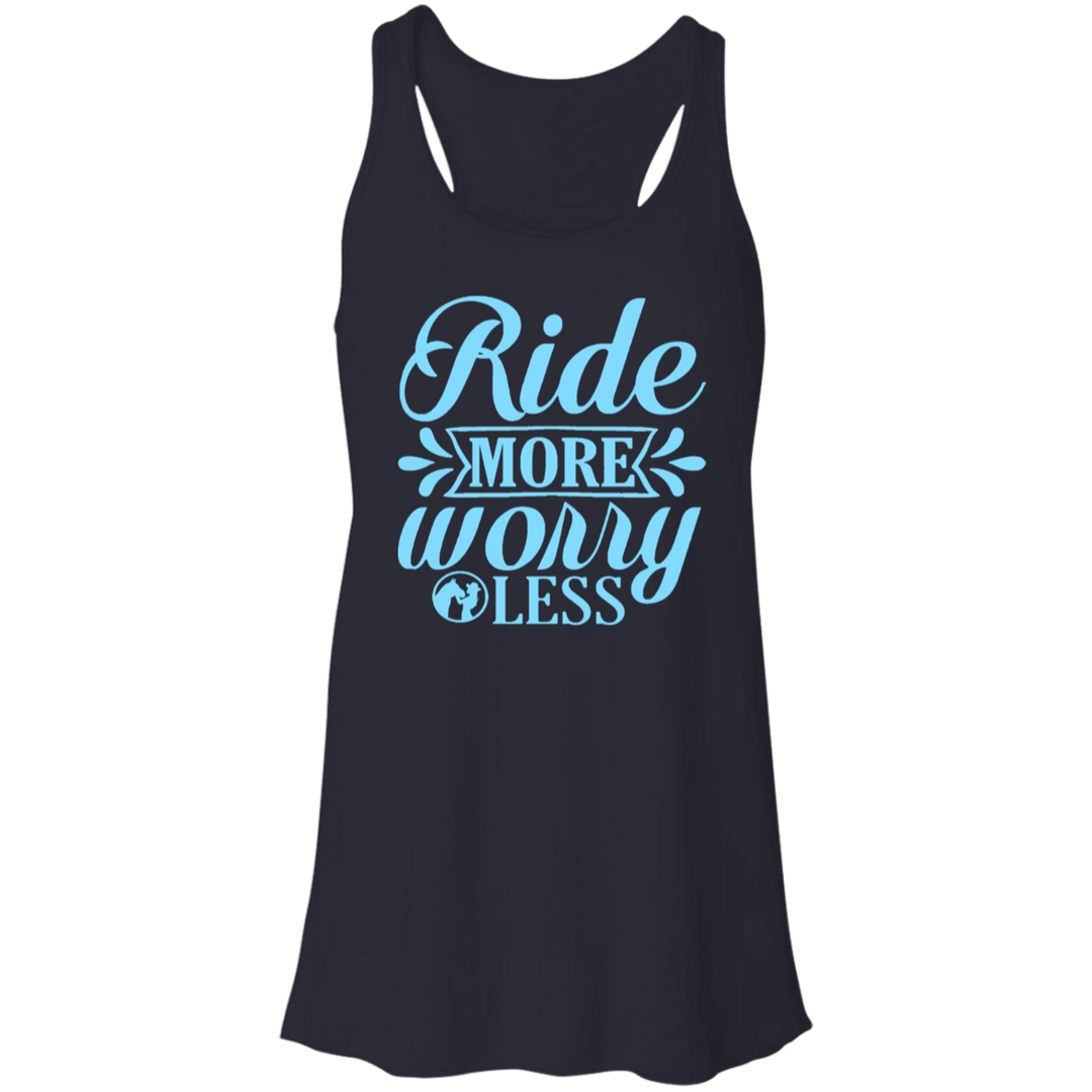 RIDE MORE WORRY LESS B8800 Flowy Racerback Tank