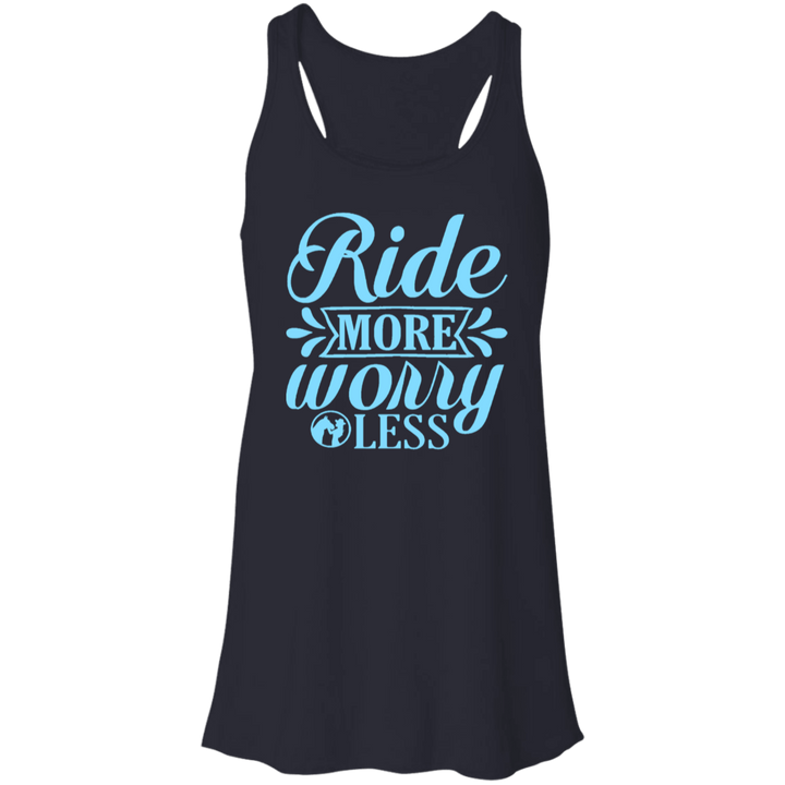 RIDE MORE WORRY LESS B8800 Flowy Racerback Tank