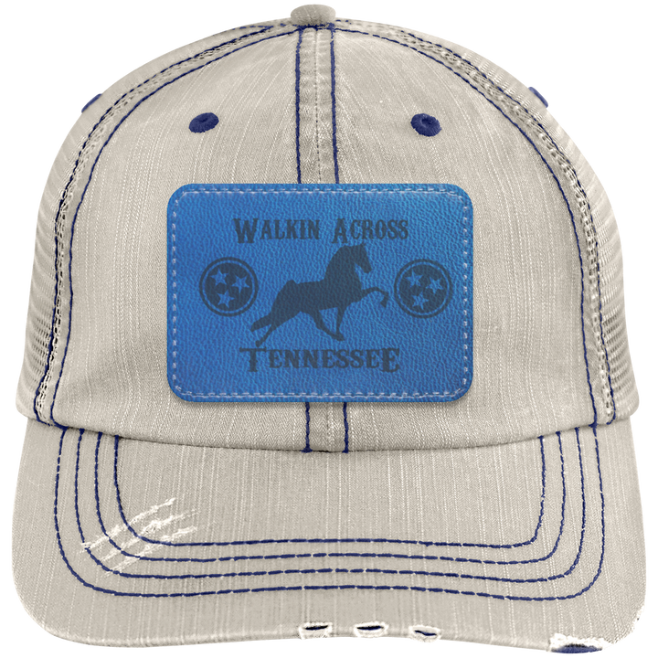WALKIN ACROSS TENNESSEE TWH 6990 Distressed Unstructured Trucker Cap - Patch