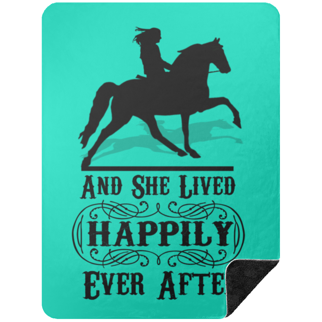 SHE LIVED HAPPILY EVER AFTER BLANKET TWH PLEASURE BSHL Premium Black Sherpa Blanket 60x80