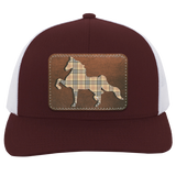 AMERICAN SADDLEBRED LEATHER PATCH (BURBURY) 104C Trucker Snap Back - Patch
