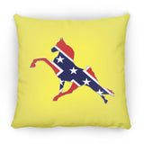 Rebel on the Rail Tennessee Walking Horse Performance ZP16 Medium Square Pillow