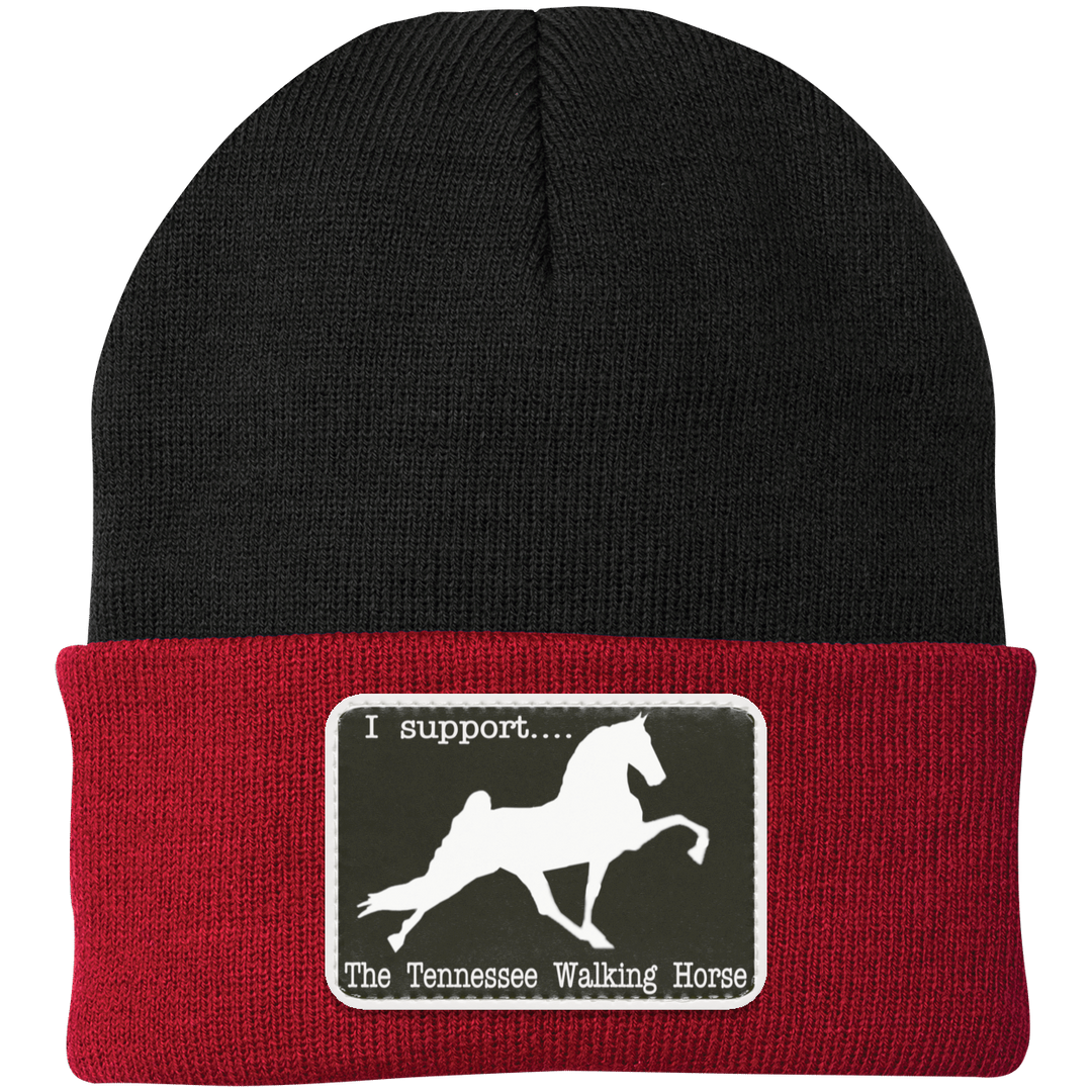 I SUPPORT THE TWH -RECTANGLE CP90 Knit Cap - Patch