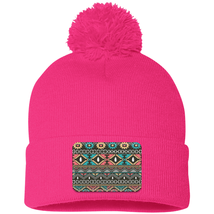 AZTEC 1 SP15 Pom Pom Knit Cap - Patch