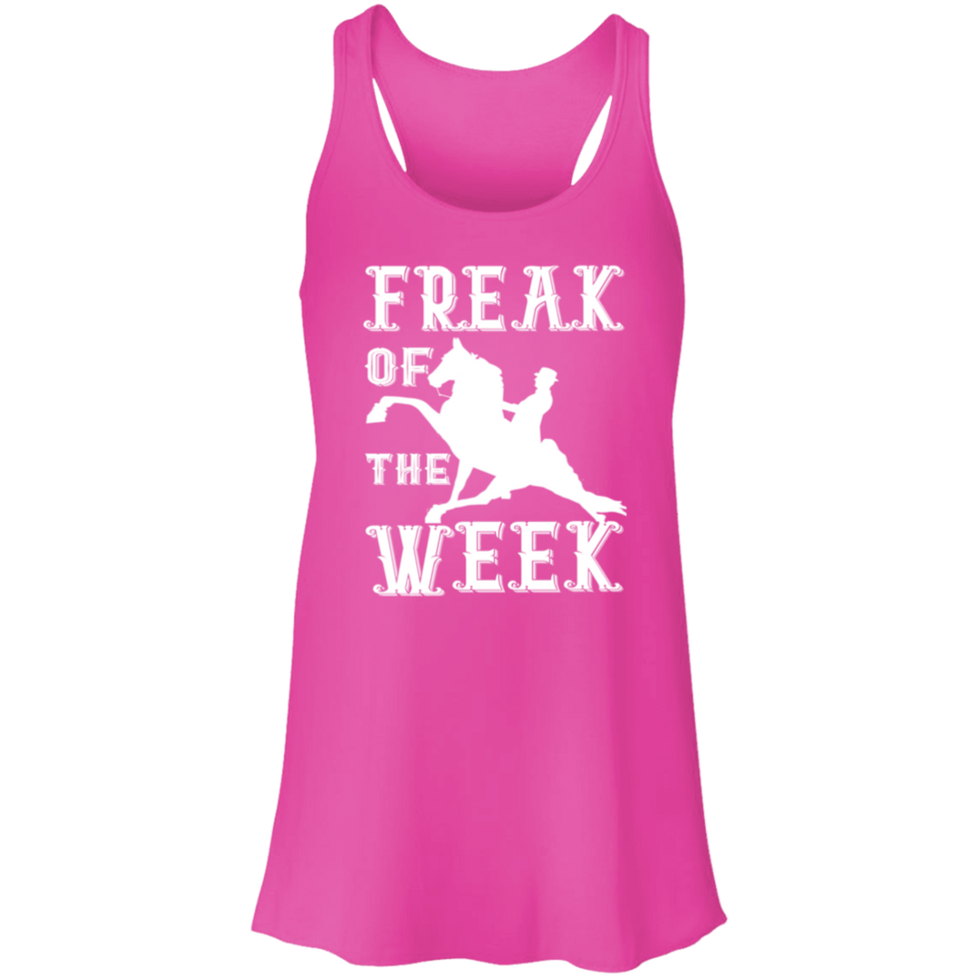 FREAK OF THE WEEK (WHITE) B8800 Flowy Racerback Tank