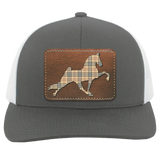 TENNESSEE WALKING HORSE PERFORMANCE LEATHER BURBURY 104C Trucker Snap Back - Patch