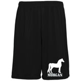 MORGAN 2 1428 Moisture-Wicking Pocketed 9 inch Inseam Training Shorts