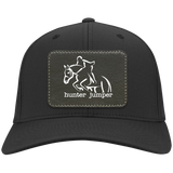 HUNTER JUMPER BLACK LEATHER CP80 Twill Cap - Patch