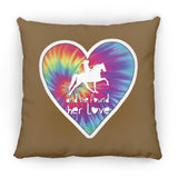 SHE FOUND HER LOVE TWH PLEASURE HEART ZP18 Large Square Pillow