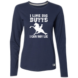 I LIKE BIG BUTTS (wht) 64LTTX Ladies’ Essential Dri-Power Long Sleeve Tee